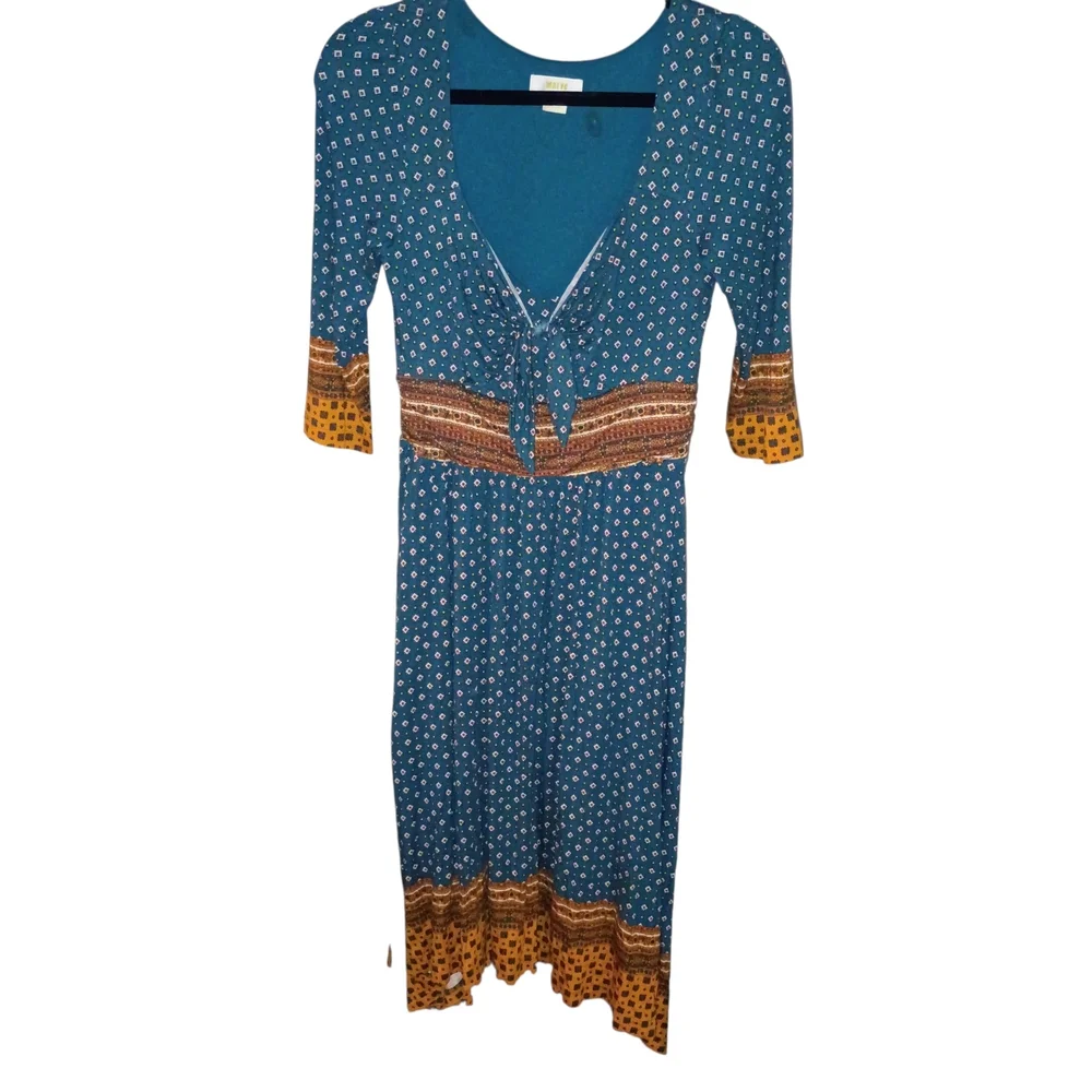 Maeve From Anthropologie Beloved Tie Front Midi Dress - Picture 10 of 11